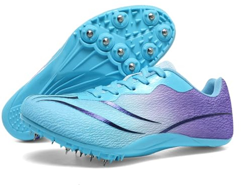 Track and Field Shoes Men Women Kids Spikes Shoess Boys Racing Shoes Girls Jumping Sneakers Purple
