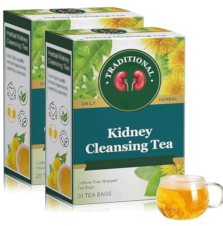 Kidney Cleansing Tea, Traditional Herbal Kidney Tea for Men (2 Box)