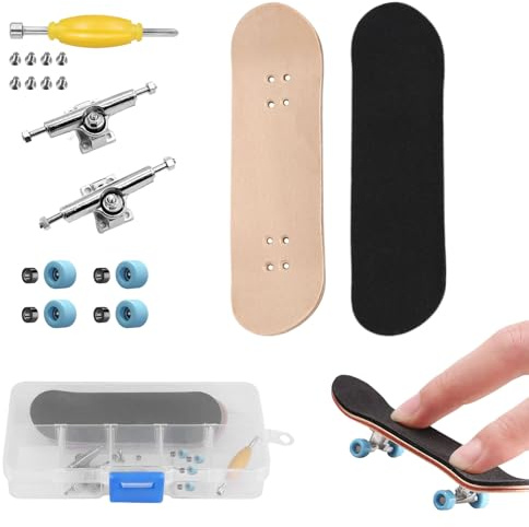Qianeffort Fingerboard,A Box of Finger Skateboards,Pro Fingerboard with PU Non-slip Box for Office Workers and Students Finger,Finger Board,Fingerboards,Mini Skateboard for DIY