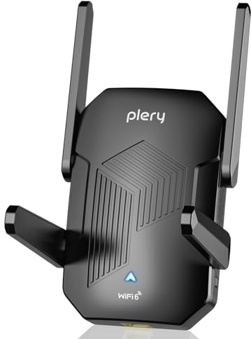 AX1500 Repetidor WiFi 6, Repetidor WiFi Largo Alcance Doble Banda 5GHz/2.4GHz, Amplificador Señal WiFi con Puerto Ethernet, MU-MIMO, WPS, Amplificador WiFi Compatible con Cualquier Router(Negro Claro)