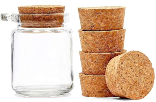 Juvale Wine Barrel Bung Hole Cork Stoppers - Size 28 Tapered 2.1 x 1.88 x 0.94 in 6-Pack - Oversized Cork Plugs & Jar Stoppers - Leak-Resistant Seal for Wine Bottles & Glass Jars
