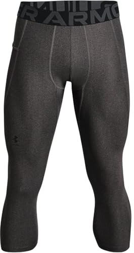 Under Armour UA HG Armour 3/4 leggings för män, bekväma och robusta 3/4 sportleggings för män, lätta och elastiska träningsbyxor med kompressionspassform