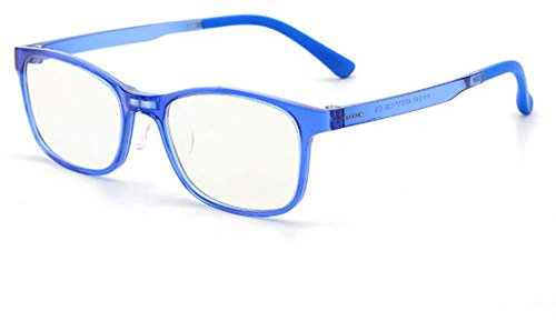 Brille ohne Sehstärke Junge Mädchen Anti-Blaulicht Computerbrille UV Schutz Blaulichtfilter Gläser PC TV Online-Unterricht Schutzbrille Kinder Nerdbrille Clear Lens Brillenfassung mit Brillenetui