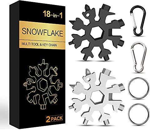 Adventskalender Männer Füllung,Geschenke für Männer,2 Pack Kleine Geschenke Adventskalender,18 in 1 Schneeflocke Multitool Weihnachtsgeschenke