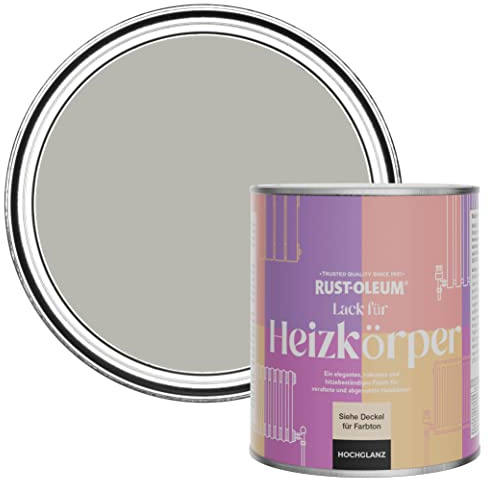 Rust-Oleum Grey Heat Resistant Radiator Paint in Gloss Finish - Grey Tree 750ml