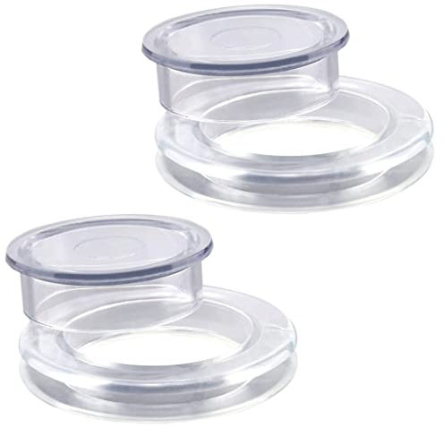 Tapa del orificio del paraguas, tapón del anillo del orificio del paraguas, mesa del patio del patio, la cubierta del anillo de silicona del paraguas para la tienda de jardín translúcido 2 piezas