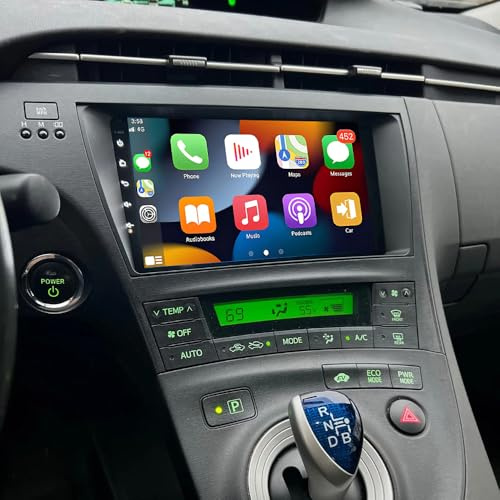 2+64G Bilradio för Toyota Prius 2009-2013 med kabellosem Carplay Android Auto Head Unit Radio 9 Touchscreen 2 Din Radio Android 14 GPS Navi Bluetooth FM/RDS Rückfahrkamera EQ Mirror Link