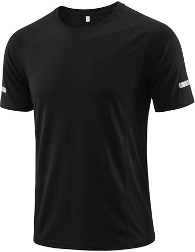 Wayleb Camiseta Deportiva Hombre Manga Corta Transpirable y Elástica, Camiseta de Entrenamiento Ligera para Running Gym Fitness S-3XL