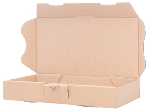 KartonProfis 200 Cajas de cartón Maxi carta Cajas de cartón plegables Cajas de cartón plegables Maxi carta 225 x 145 x 35 mm, marrón, MB-XS, cartón plano, embalaje de envío, cartón postal,