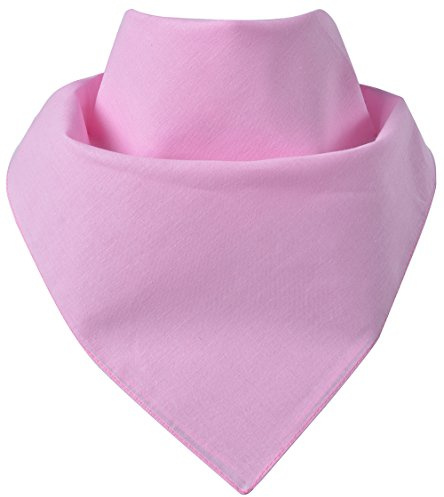 Miobo Bandana huvudduk och halsduk – mångsidig accessoar – 100 % bomull 55 x 55 cm, Enfärgad rosa, 55x55cm
