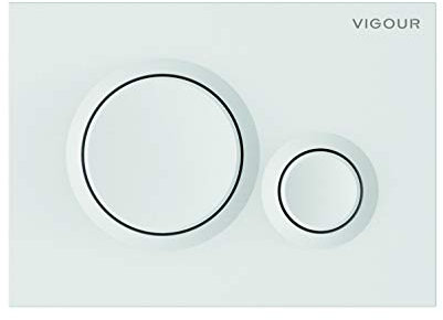 Vigour VIS Betätigungsplatte DON Drückerplatte für WC Vorwandelement Conel (weiss)
