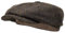 Borges & Scott Lomond Schirmmütze Newsboy – Schiebermütze aus 100% handgewebter Wolle - Harris Tweed - wasserabweisend - Kaffee 58cm