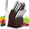 Knife Sets, 14-Piece Japanese Knife Set Kitchen Knife Set with Block Wooden, HOBO Chef Knife Set with Sharpener, High Carbon Stainless Steel Knife Set, Boxed Knife Sets