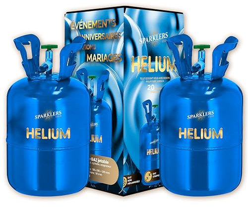 Set di 2 stazioni SPARKLERS CLUB® per 40 palloncini elio 99,9%, caramella usa e getta, ideale per compleanni, matrimoni e battesimi