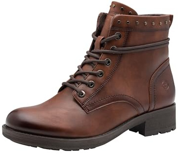 Tamaris Stivali da donna in pizzo Flat 1-25133-45 Cognac 36 EU, cognac, 36 EU