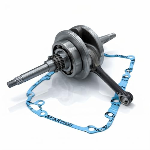 0906707A + 100690032 - ALBERO MOTORE TIPO OEM CON CUSCINETTI E GUARNIZIONE PER SH 125 4T LC 2001-2012 SH 150 4T LC 2001-2012 CHIOCCIOLA 125 LC dal 2000 CHIOCCIOLA 150 LC PES INJECTION 125