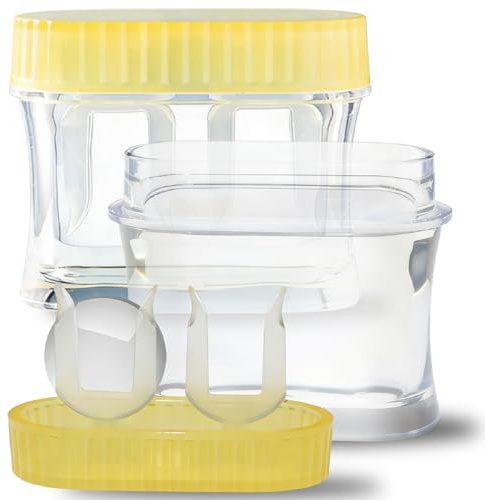 Set for insertion, 2 pack scleral lenses, protein residue, container, large holder, large contact lens container, contact lenses, storage box, bowl, weekly soaking (only for scleral lenses)