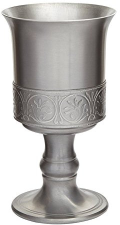 Wentworth Pewter - Calice médiéval en étain, verre à pied à finition antique