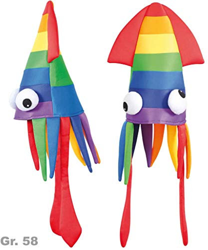 KarnevalsTeufel Hut Oktopus, Tintenfisch, Bunt, Mütze, Tiermütze, Tierkostüm, Karneval, Fasching, Mottoparty