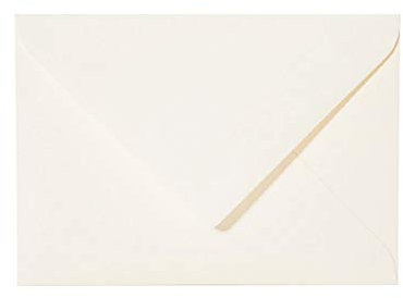 Paper24 25 Briefumschläge DIN C6 114x162 mm, in Ivory, Hochzeitsumschläge, feuchtklebend mit spitzer Lasche für Einladungen, Grußkarten A6, für Hochzeit, Geburtstag von Paper24