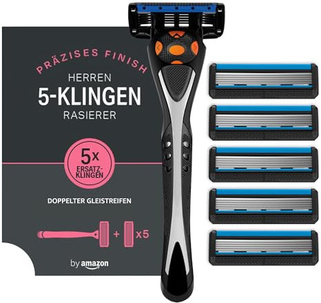 by Amazon Herren 5-Klingen Rasierer, Mehrfarbig