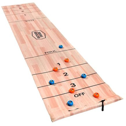 GSI Outdoors, Roll-up Shuffleboard, Table Game Set for Home, Camping, Travel, Backyard, Picnics, Tailgating, Black
