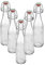 6 x Bügelflaschen Glasflaschen | Füllemge 330ml | mit Bügelverschluss zum Selbstbefüllen Bügelflasche Smoothie Grappa (6 x 330ml)