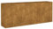 vidaXL Lit Surélevé de Jardin, Bac à Fleurs, Pot de Plantes, Boîte à Fleurs, Jardinière de Patio Terrasse Extérieur, 200x40x80 cm Acier Corten