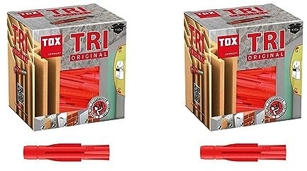 TOX Allzweckdübel Tri 7 x 36 mm, Dübel für fast alle Baustoffe, 100 Stück, 010100081 (Packung mit 2)