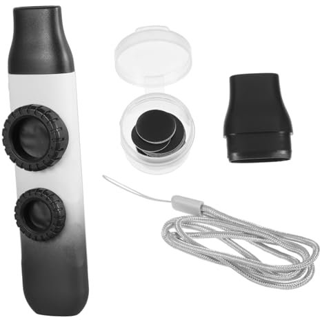 Toyvian Gradientfarbiges Verstellbares Dual-kazoo Musikinstrument Für Erwachsene Tragbares Mundinstrument Für Ukulele Gitarre Und Musikalische Begleitung Inklusive Austauschbarer Flötenmem