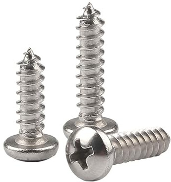 ORANXIN M5 x 20mm 20 Pcs Tête ronde Vis à bois Acier inoxydable 304 Vis autotaraudeuses Tête Pan Cruciformes Queue Pointue