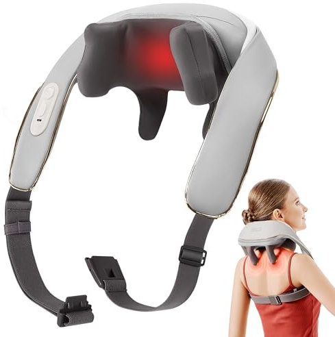 SKG Massagegerät Nacken Nackenmassagegerät mit 6D von tiefem Gewebe,Muskelschmerzlinderung für Nacken, Schulter, Beine,Massagegerät für Haus Büro,Geschenke für Männer Frauen Vatertag H5 Mini