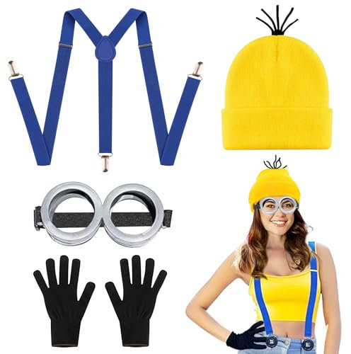 Ctxtqtdt Minio Kostüm Erwachsener, Halloween Kostüm, Minio Cosplay Carnaval Bekleidungsset (B)