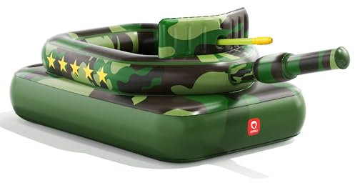 QPAU Tank Pool Float with Water Cannon, Pool Floats for Adults and Kids