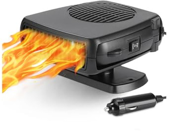 Riscaldatore per auto 12V 150W Riscaldatore portatile per auto Radiatore antiappannamento per auto Accendisigari da presa, 2 in 1 riscaldamento/raffreddamento Ventilatore riscaldante per parabrezza