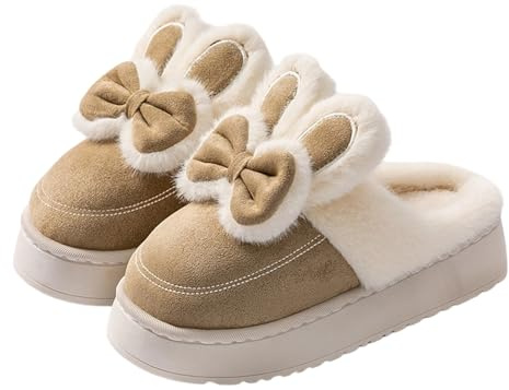 Generisch Zapatillas de estar por casa para mujer, cálidas, de fieltro, de piel de cordero, divertidas, verde, 40 EU