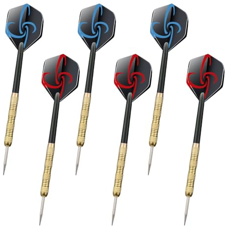 ARubyForest Steel Tip Darts Darts Set Professional Darts Metal Dart Set 6pcs Set of Darts Heavy Darts Set of Darts for Beginner Professional