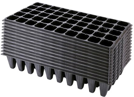 12 Piezas Bandejas de Plántulas Bandejas para Semillas Bandejas de Propagación de Plantas Bandejas Multi Compartimentos Reutilizables Drenaje Eficient, 50 Celdas