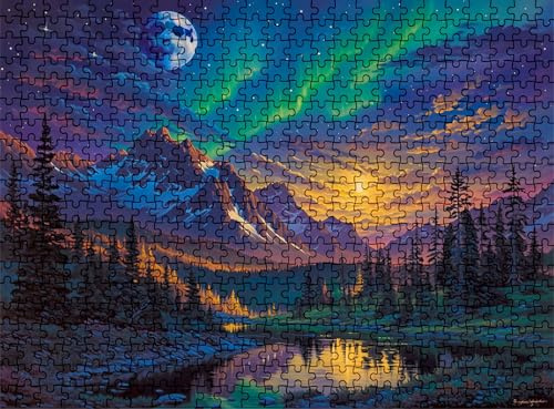 Pussel 4 000 delar, träpussel vuxna serier aurora impossibla klassiska pusselbitar 141,5 x 87,5 cm, familjespel, pussel stressminskning tankespel, heminredning w0-533
