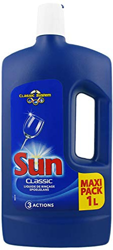 SUN - Classic Liquide de Rinçage - Evite la décoloration - accélère le séchage de la vaisselle - vaisselle étincelante - 1L