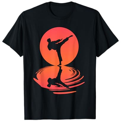 Karaté Et Kung Fu Silhouette Shotokan Cadeau Arts Martiaux T-Shirt