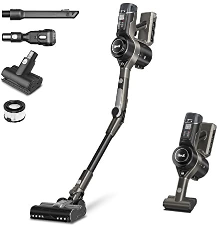 LEVOIT Cordless Vacuum Cleaner with Mini Turbo Brush and 2 HEPA Filters for Pet Owners and Allergy Sufferers, Smart 4-in-1 Vacuum Cleaner with Auto Mode, Flexible Functions, 40 Minutes