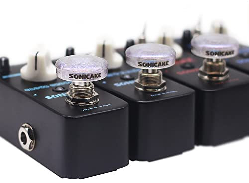 SONICAKE 20 Stück Fußschalter Topper Gitarre Effektpedal Transparent Klar Fuß Nagel Kappe Footswitch Kappe 10mm