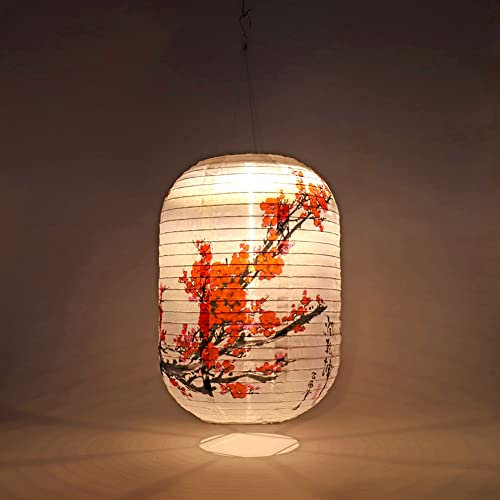 Fiorky 25CM IP65 Étanche Lanternes Solaires, Extérieur LED Lumière Nylon Tissu Chinois Japonais Suspension Lampe pour Jardin, Mariage, Vacances, Fête, Camping Décoration