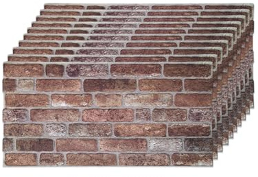 IZODEKOR Wandverkleidung Steinoptik Styropor 3D Wandpaneele - Verblender Steinoptik für Küche, Badezimmer, Balkon, Schlafzimmer, Wohnzimmer und Küchenrückwand | Altes Schloss (10 x Stück Paneele)