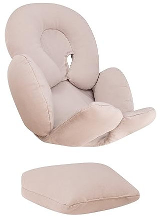 JYOKO Kids Sitzverkleinerer Antiallergikum Universal Baby 100% Baumwolle (Beige, Enthält Kopf-, eine Körper- und eine Rückenstütze, 3 Stück)