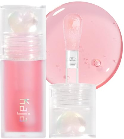 Kaja Huile à lèvres en verre Juicy | Hydratation, Feel Plumped and Lightweight with Vitamin Tree Fruit Oil | 01 Rose Hip Spritz | Vegan, Cruelty-FreeL8