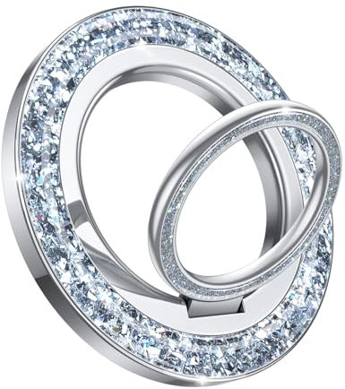 Lamicall Handy Ring Halterung für MagSafe - Glitzer Fingerhalter mit Feinen Zahnrädern, 360° Magnetisch Handy Griff Halter für iPhone 17/16/15/14/13 Pro Max Plus Air, Smartphone, Zubehör für MagSafe