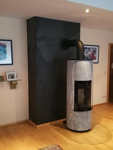 Wandverkleidung Schieferfurnier 122 x 61 cm Steinfliesen Universal Kaminrückwand Dusche Boden Echtstein Schieferplatten hitzebeständig langlebig Naturstein Fachhandel