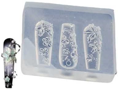 Asukohu Moldes de silicona para sellos de uñas para fiestas y salones de manicura joyas que hacen moldes de uñas en relieve plantillas para mujeres